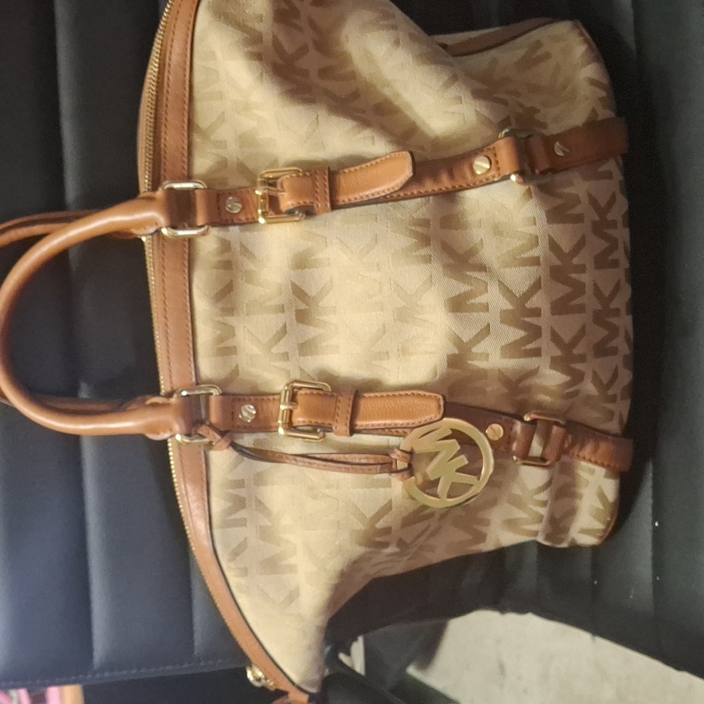 Michael Kors Brown Logo Tote Bag - Picture 1 of 3